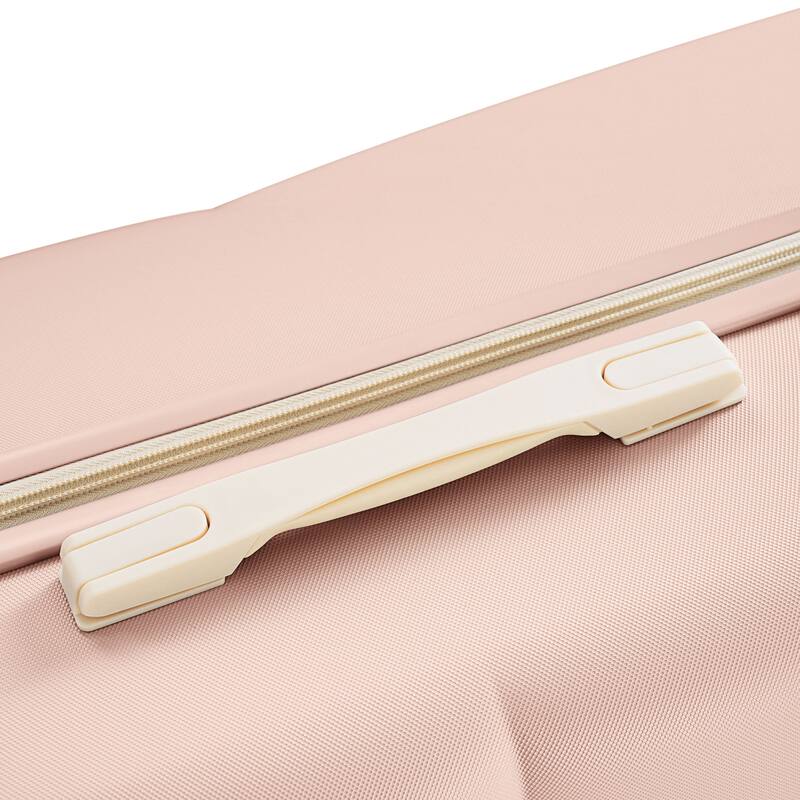 3-Piece, Modern Luggage Sets Hard Shell Luggage with Cup Holder and Spinner Wheels, for Boarding Travel, Pink