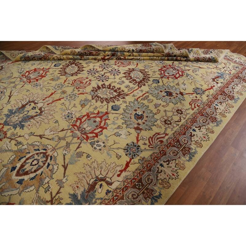 Vegetable Dye Ziegler Oriental Area Rug Hand-knotted Wool Carpet - 9'1"x 11'7"