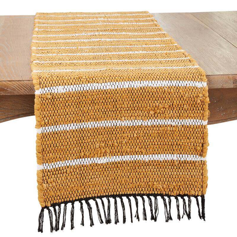 Rustic Striped Chindi Table Runner - 16"x72" - 16"x72"