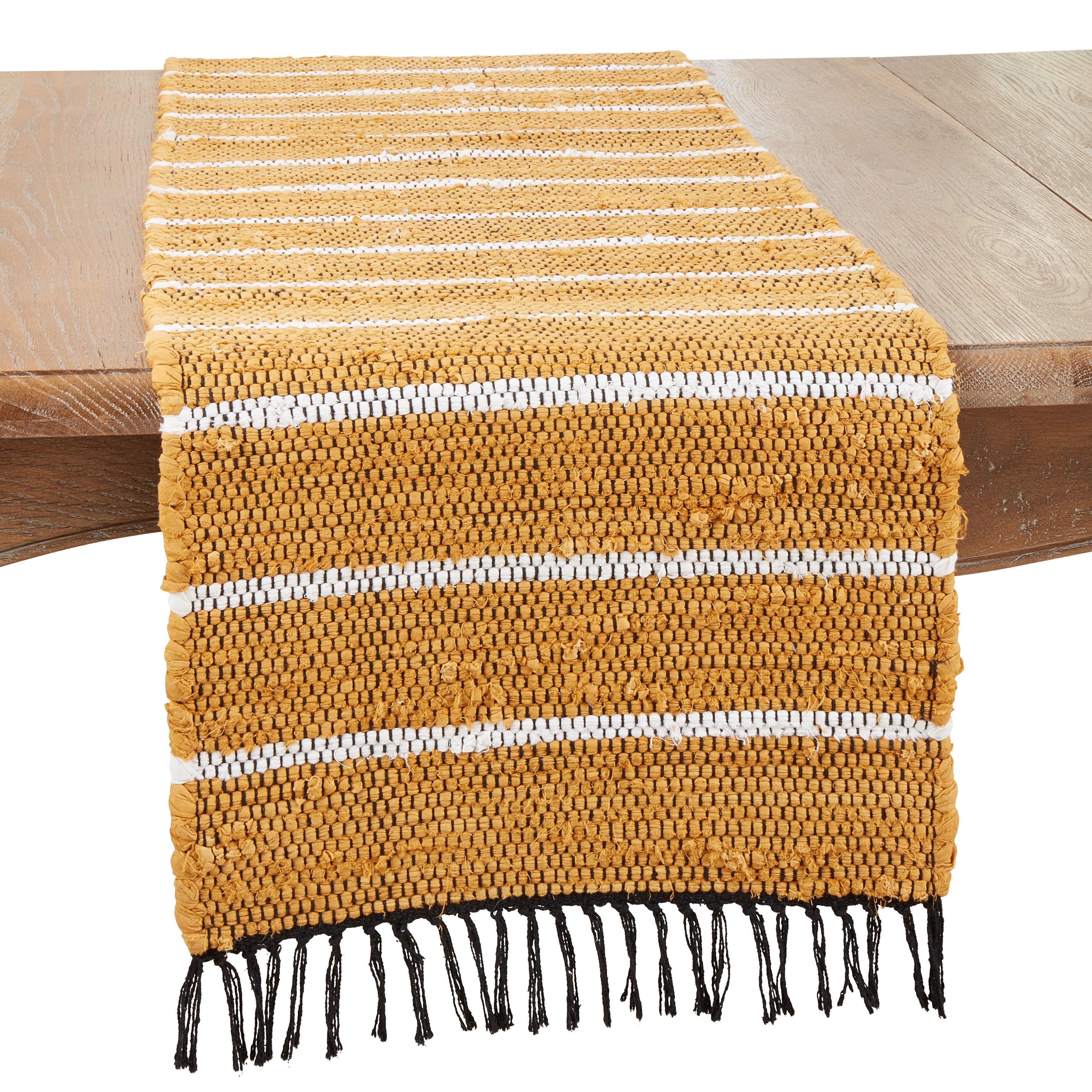 Rustic Striped Chindi Table Runner - 16"x72"