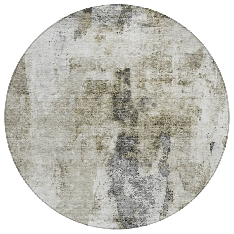 Machine Washable Indoor/ Outdoor Contemporary Chantille Rug