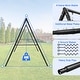 preview thumbnail 3 of 6, Hapfan 440lbs Heavy Duty Metal A-frame Swing Sets for Backyard