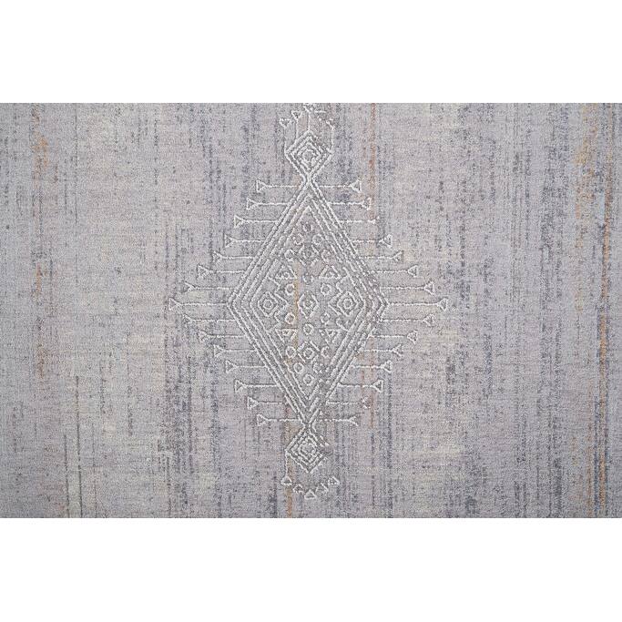 Xejas Power Loomed Distressed Geometric Stain Resistant Area Rug By HomeRoots - 8' Runner