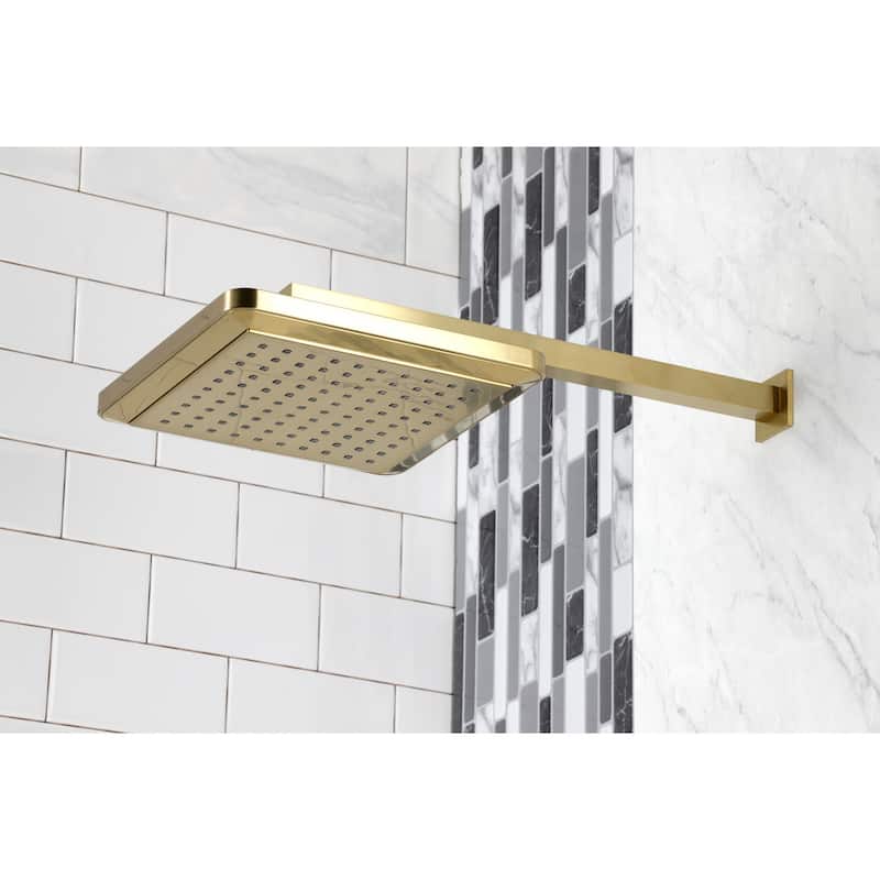 Kingston Brass Claremont 9-5/8-Inch Square Shower Head with Shower Arm