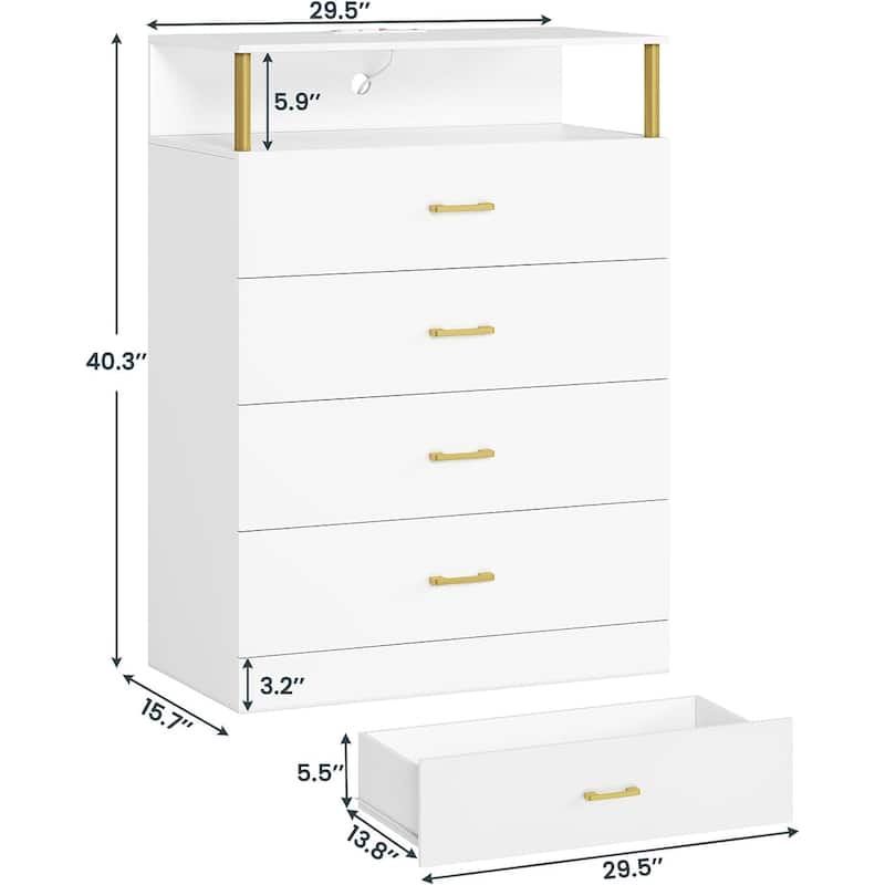 Dresser Bedroom Drawers Dressers Chests of Drawers Charging Station