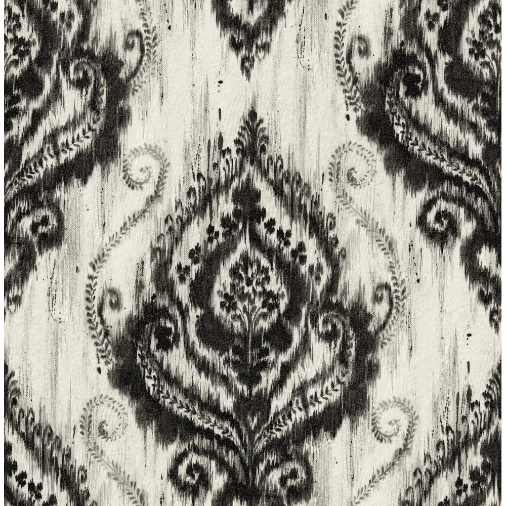 Seabrook Designs Lovette Ikat Damask Unpasted Wallpaper