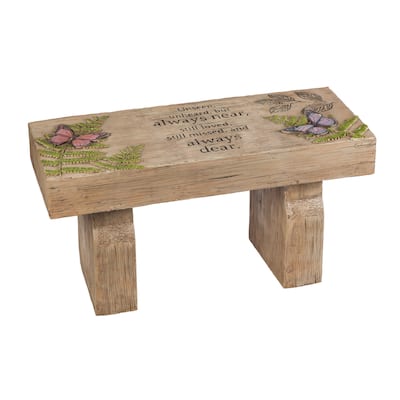 29 in. Those We Love Memorial Composite Outdoor Garden Bench - 29x12x14.5