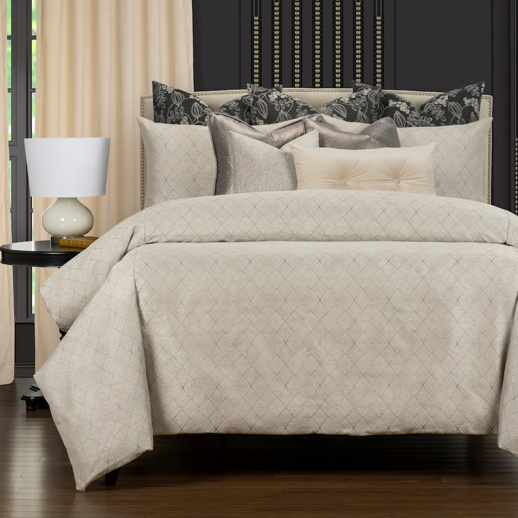 F Scott Fitzgerald Deco Platinum Supreme Duvet Cover & Insert set