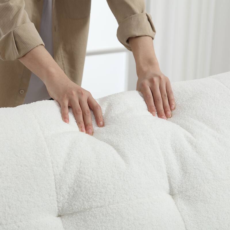 New Cloud Style Sofa, White, Polyester, 96x33x35 inches