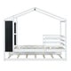 preview thumbnail 11 of 12, White Twin Size Solid Wood House Bed with Trundle, Fence and Writing Board for Kids, Boys and Girls, Bedroom
