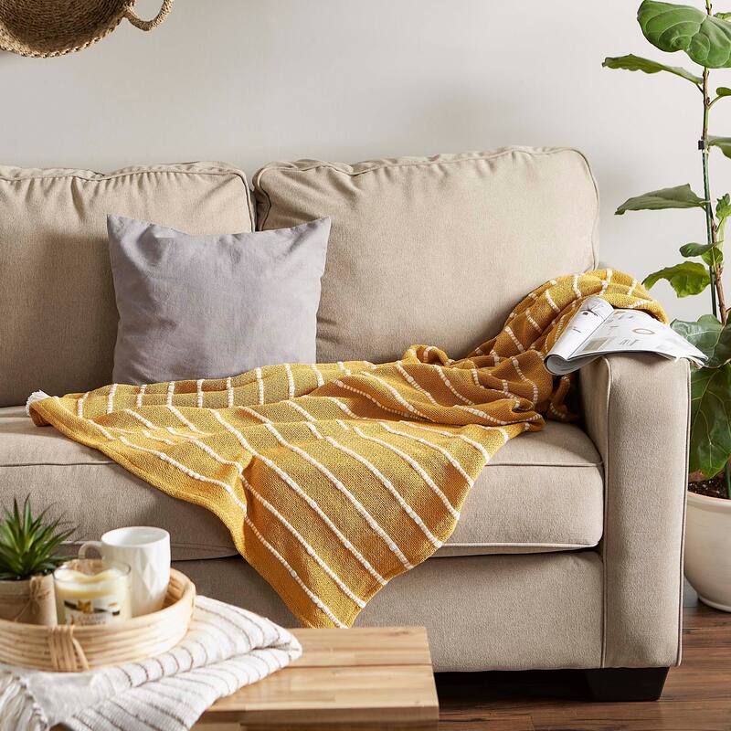 DII Slub Stripe Throw