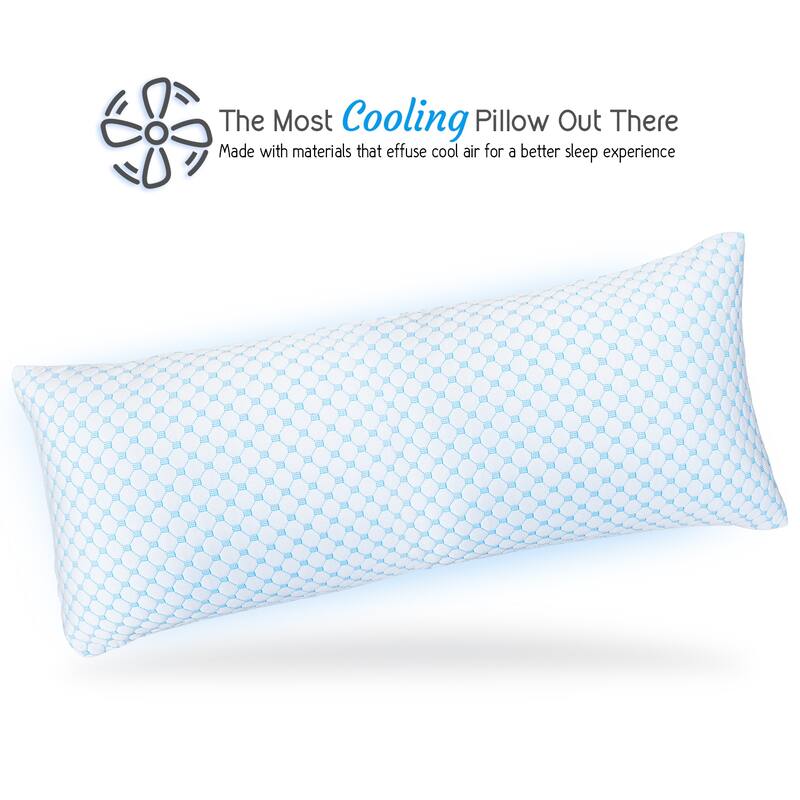 Nestl Coolest Heat and Moisture Reducing Ice Silk Pillow - Gel Infused Adjustable, Breathable, and Washable Memory Foam Pillow