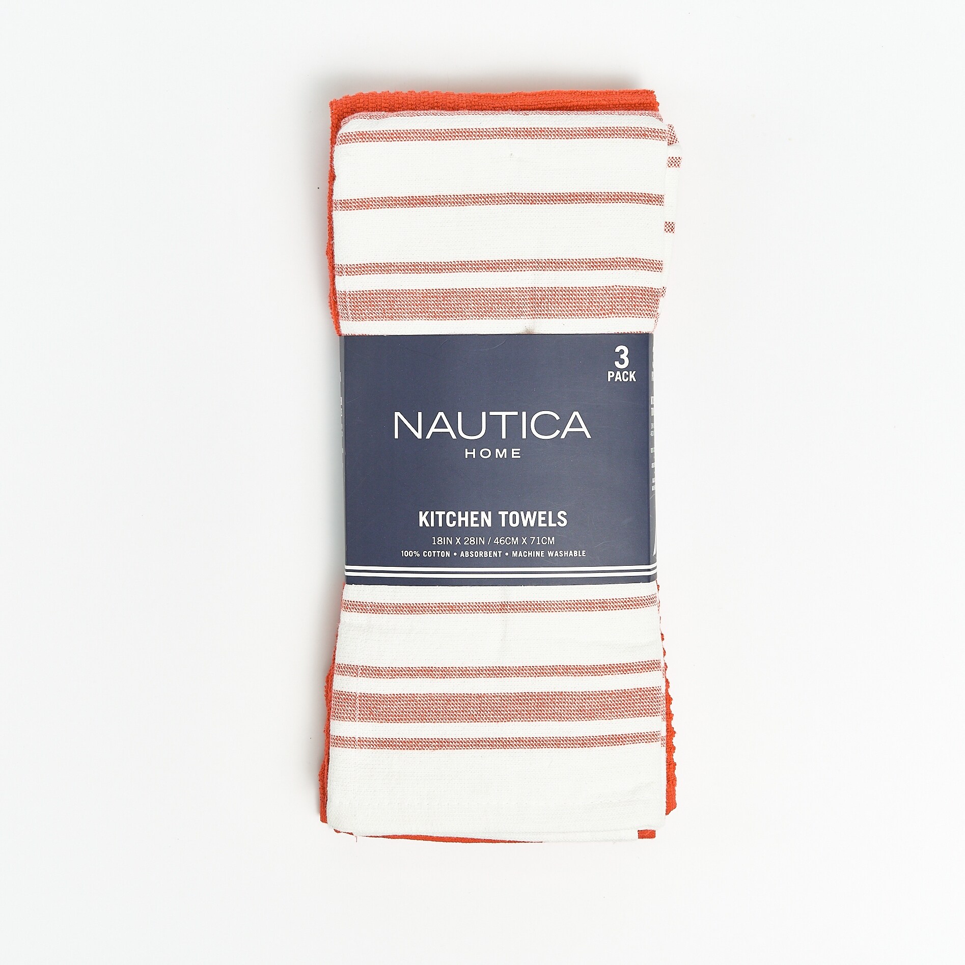 Nautica Home 100% Cotton Navy 18 in. x 28 in. Kitchen Towels (3 Piece Set)