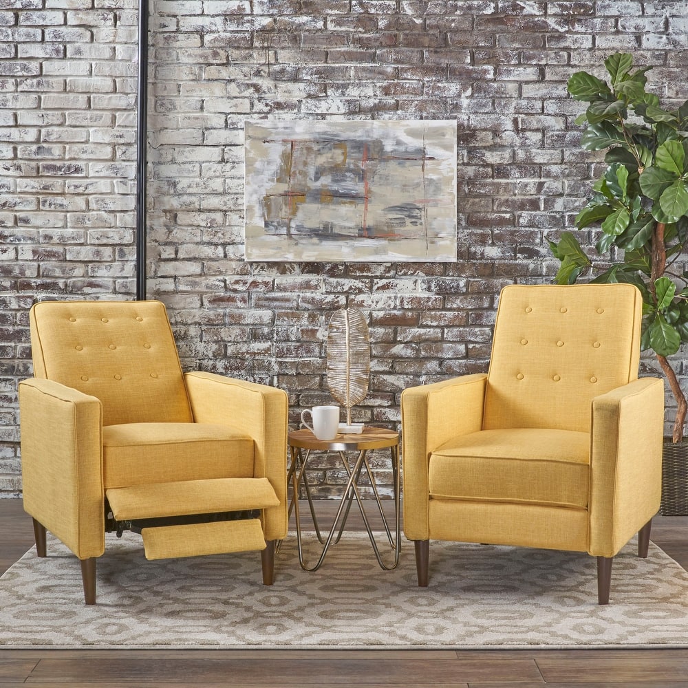 Mervynn Mid-century Tufted Recliners (Set of 2) by Christopher Knight Home