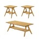 preview thumbnail 12 of 38, Roundhill Furniture Arona Mid-Century Modern Wood 3-Piece Coffee Table Set