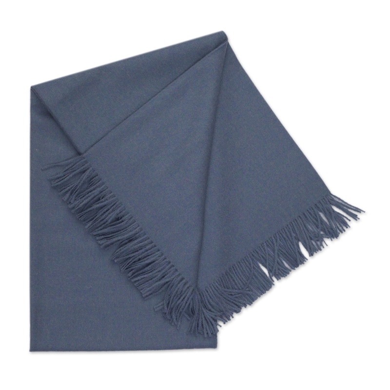 Novica Handmade Blissful Dream In Steel Blue Throw