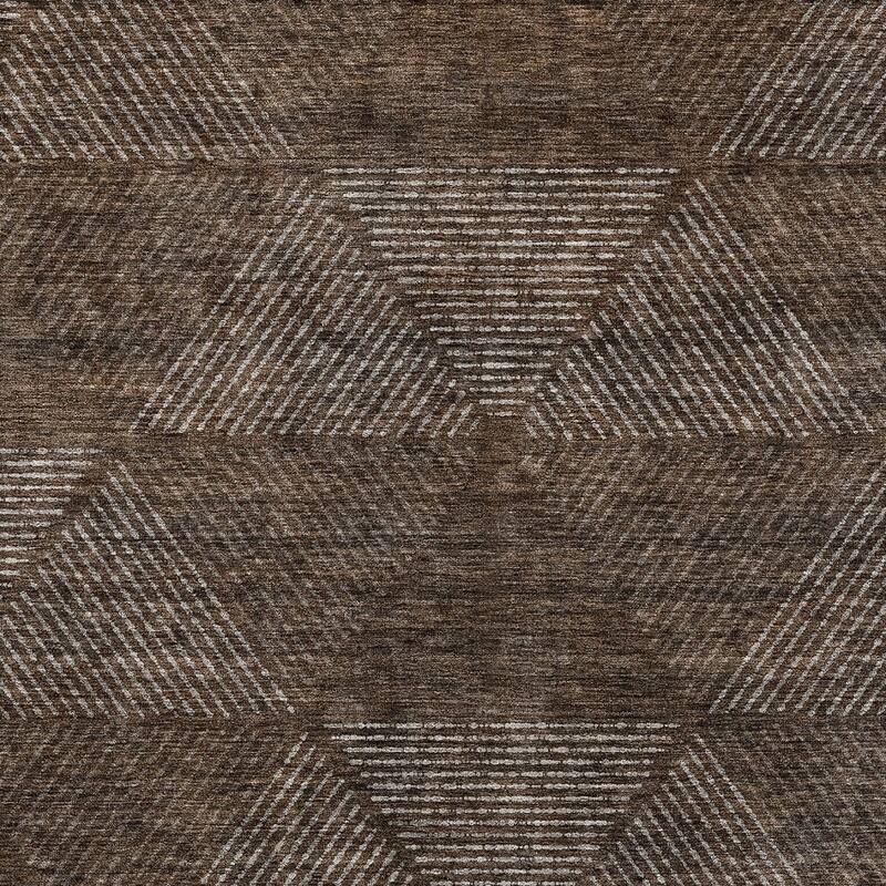 HomeRoots Geometric Transitional Rectangle Outdoor Rug
