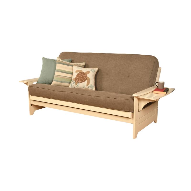 Copper Grove Dixie Futon Set in Antique White Wood with Innerspring Mattress