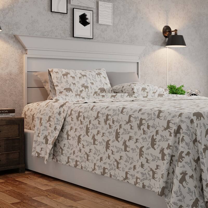 Color Sense Cotton Double Brushed and Extra Warm Flannel Sheet Set
