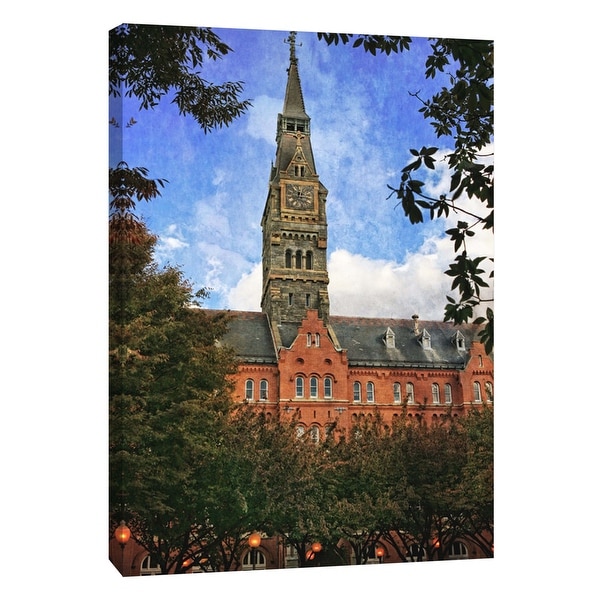 PTM Images 9-105987 PTM Canvas Collection 10" x 8" - "Clock Tower Georgetown University 2" Giclee Buildings and Landmarks Art