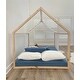 preview thumbnail 8 of 18, Custom Kids Furniture Natural Wood Montessori House Floor Bed