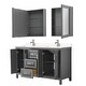 preview thumbnail 35 of 71, Daria 60 Inch Double Vanity, Cultured Marble Top, Medicine Cabinets