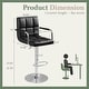 preview thumbnail 6 of 7, Furniwell Bar Stools Set of 2 Modern Height Adjustable Kitchen Swivel Barstool with Armrest