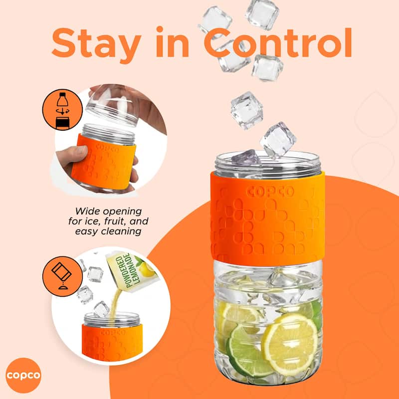 Copco Hydra BPA Free Tritan Water Bottle Set Leak Proof & Dishwasher Safe