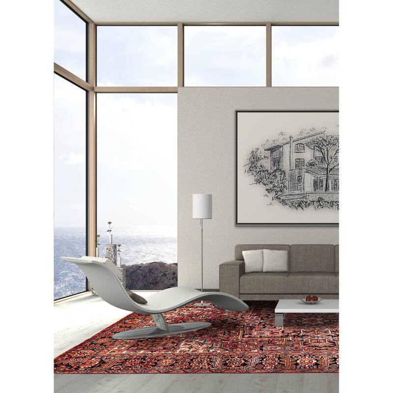 ECARPETGALLERY Hand-knotted Sarabi Red Wool Rug - 10'4 x 13'1