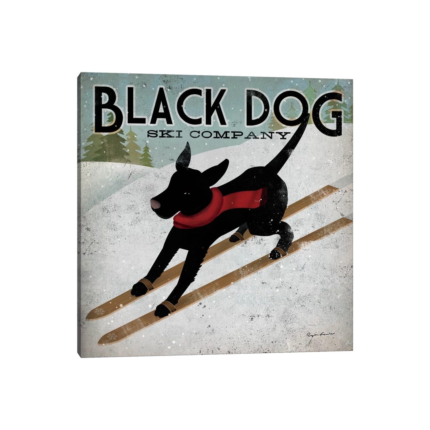 iCanvas "Black Dog Ski Co. II" by Ryan Fowler Canvas Print