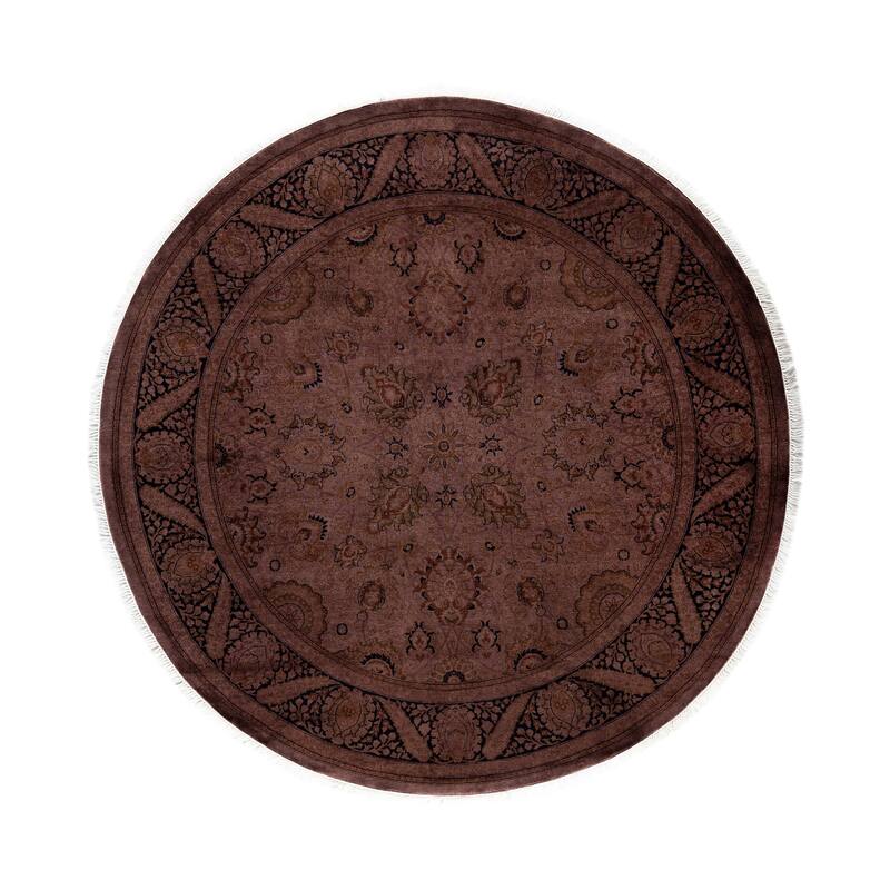 Overdyed One-of-a-Kind Hand-Knotted Area Rug - Brown - 6' 1" x 6' 1"
