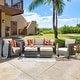preview thumbnail 32 of 80, Ovios 5-piece Outdoor High-back Wicker Sectional Set