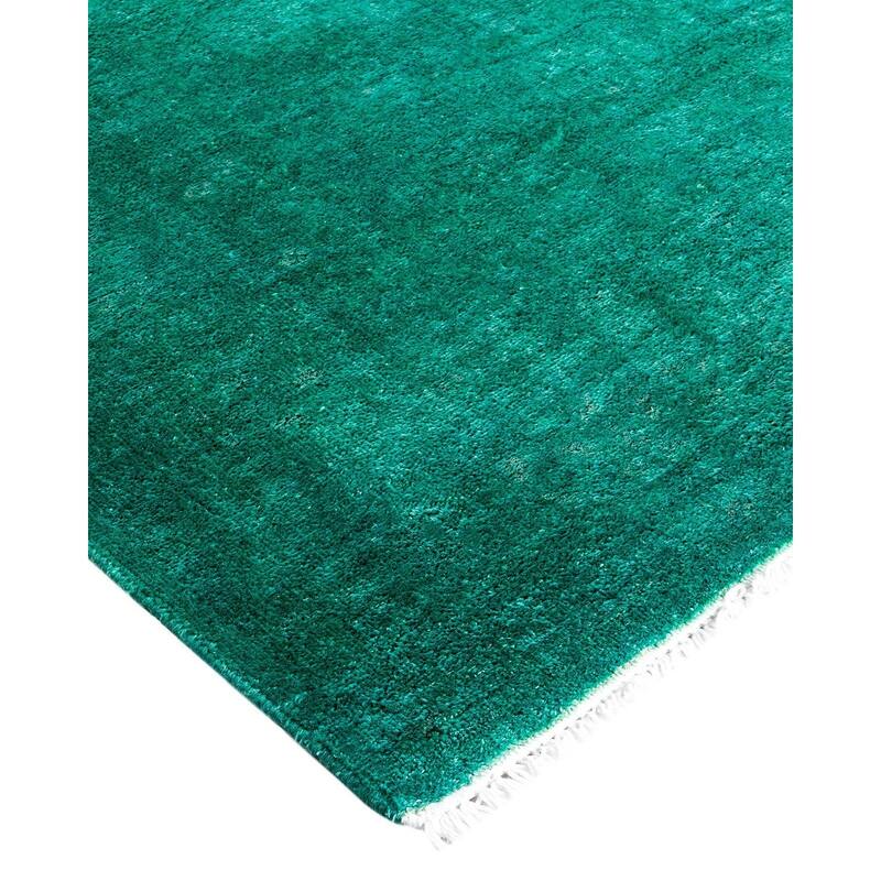 Contemporary Overdyed Wool Hand Knotted Runner - 2' 7" x 9' 3"