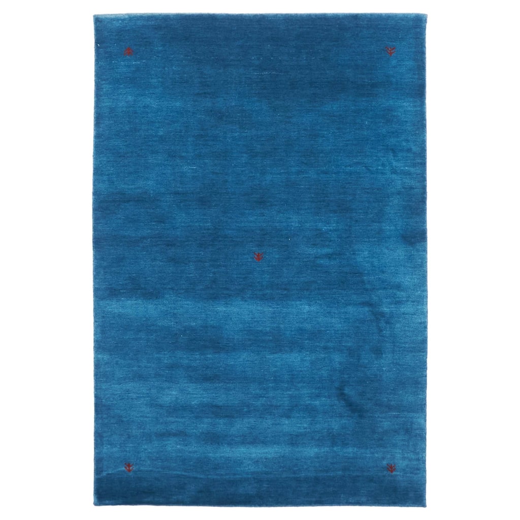 ECARPETGALLERY Hand Loomed Kashkuli Gabbeh Dark Blue Wool Rug - 4'1 x 6'0