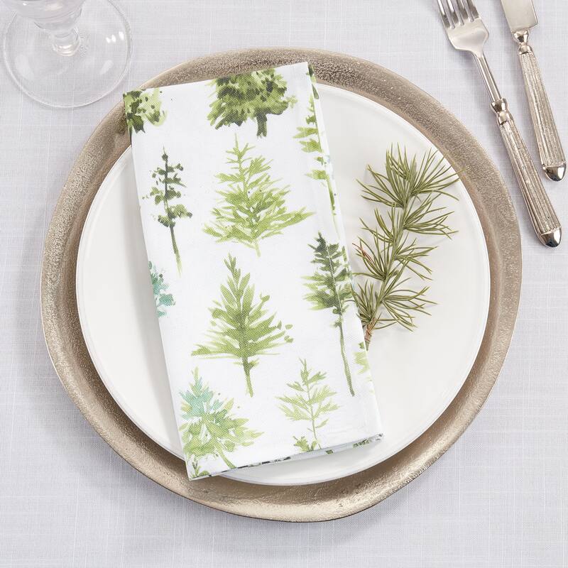 Table Napkins With Forest Trees Design (Set of 12)