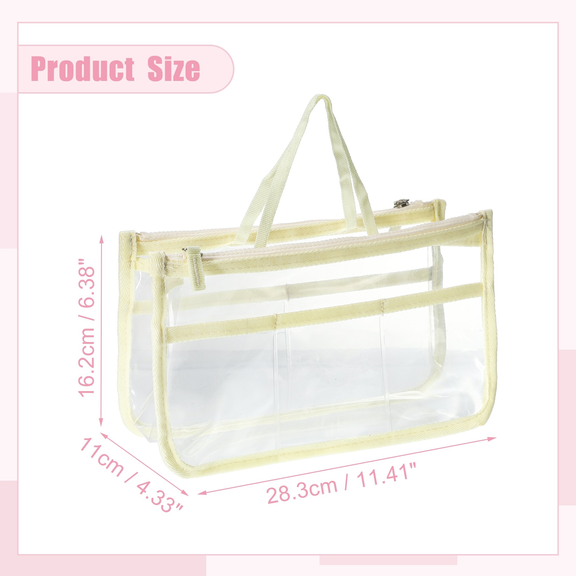 Clear Toiletry Bag Waterproof for Women Man EVA Zipper Makeup Pouch - 11.41