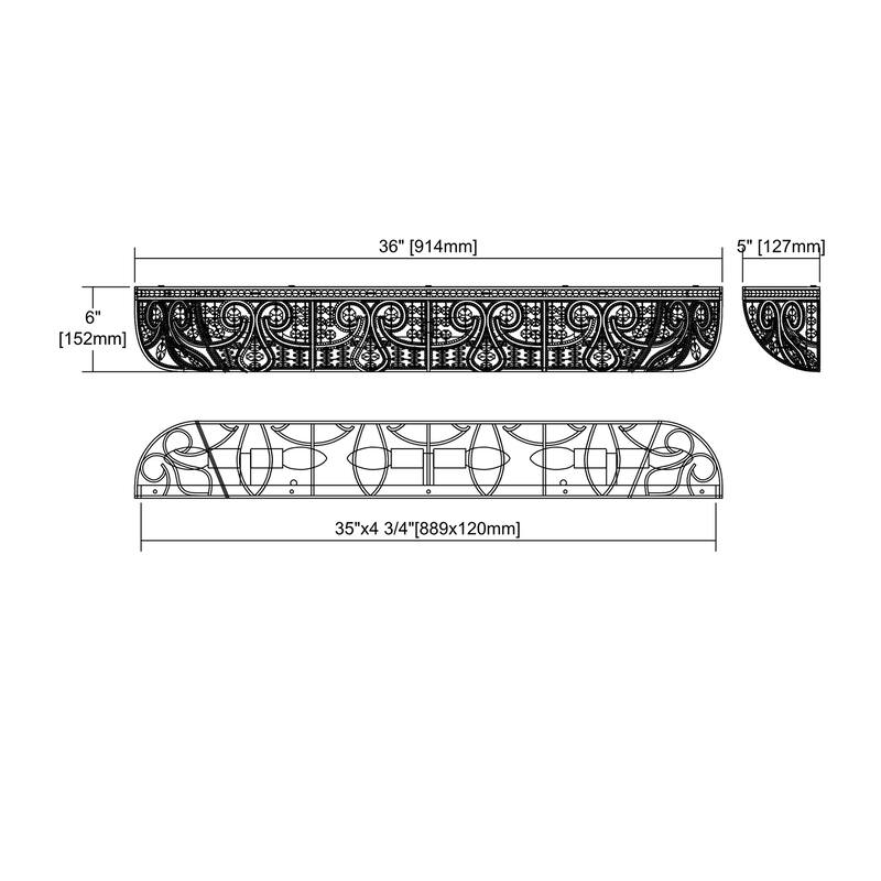 Elk Home Elizabethan Dark Bronze With Metal Shade 6 Light Vanity Light