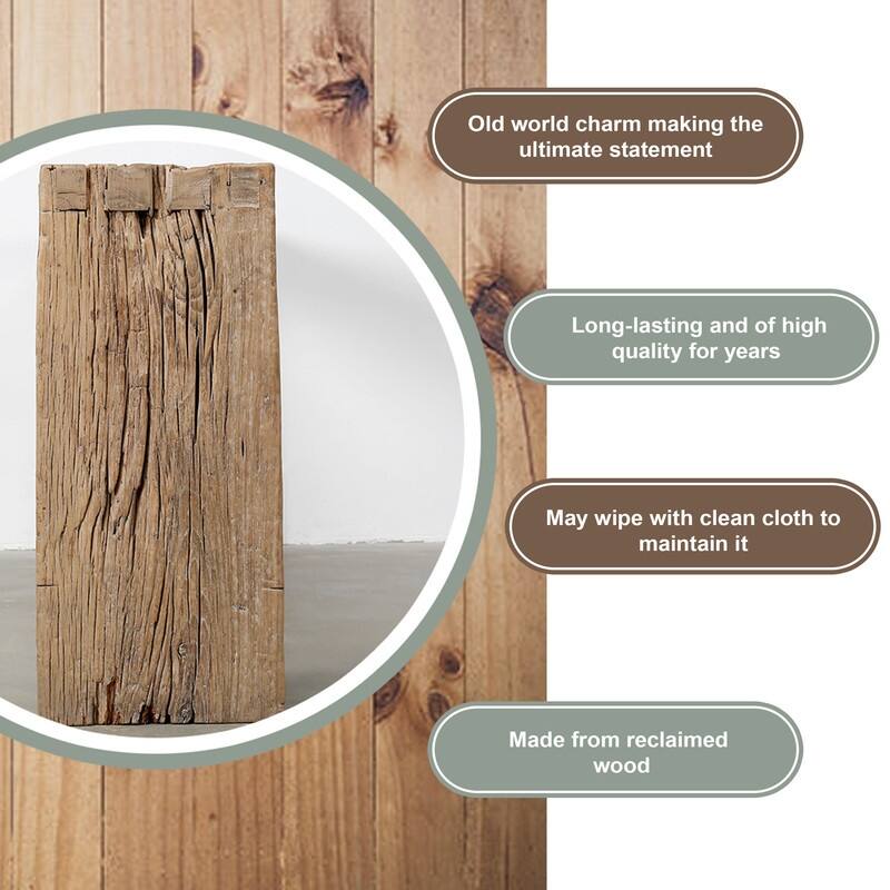 Approx.6-6.5ft Long Vintage Waterfall Console Table Weathered Natural Wood (Size And Finish Vary)