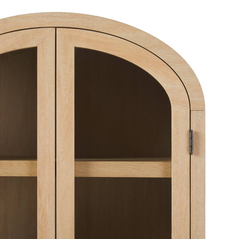 Middlebrook Designs Arched Tall Bookcase with Glass Doors
