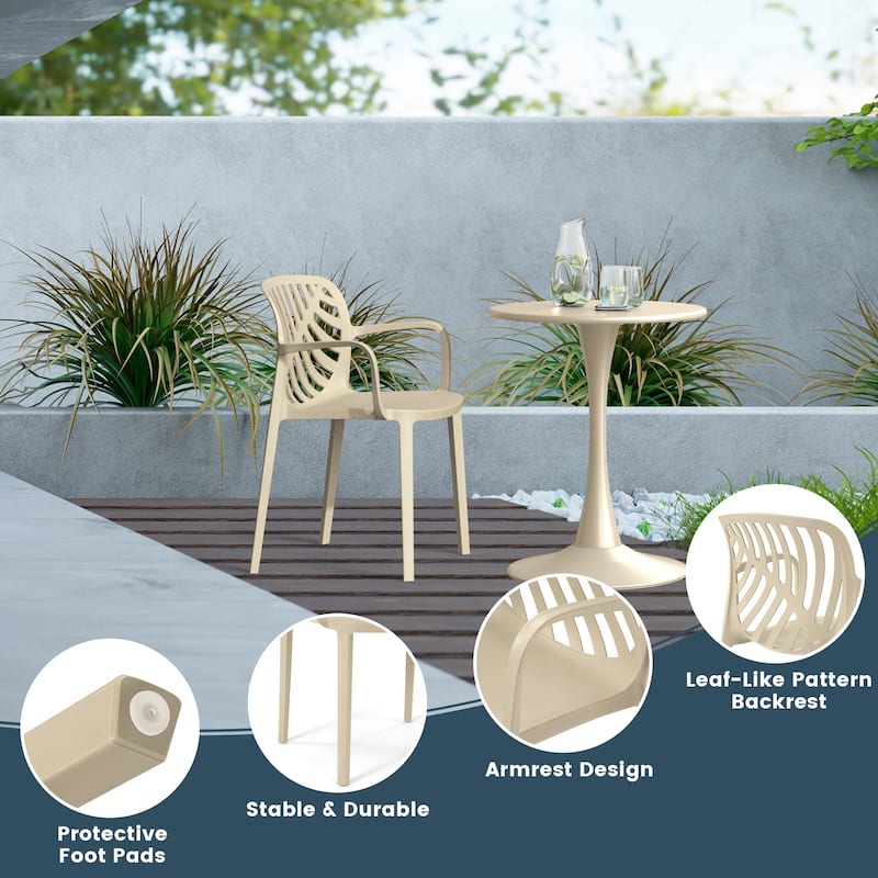 Frond and Form Outdoor Stacking Dining Armchair (Set of 2)