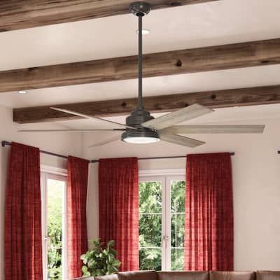 Hunter 70" Warrant Windmill Ceiling Fan with LED Light Kit and Wall Control - Farmhouse, Industrial, Contemporary