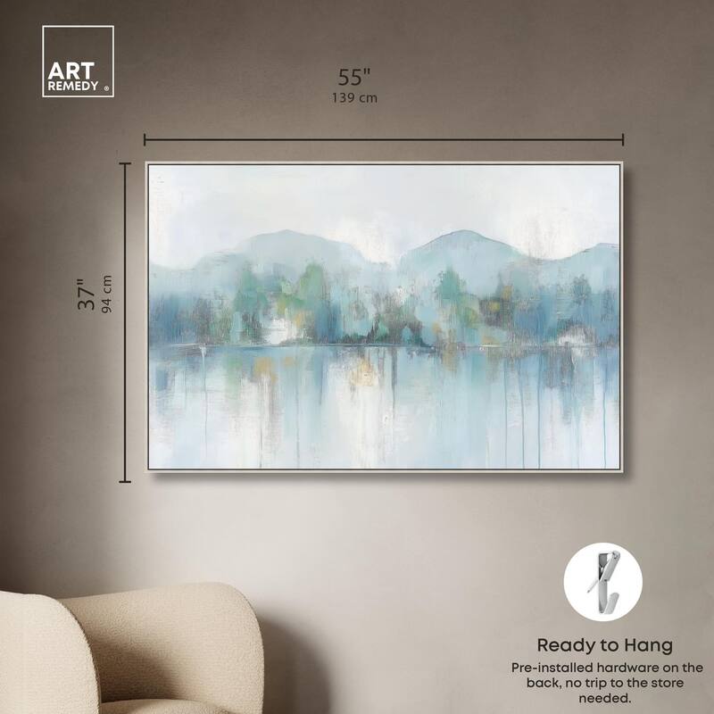 Mirrored Aqua Dream II Canvas by Art Remedy