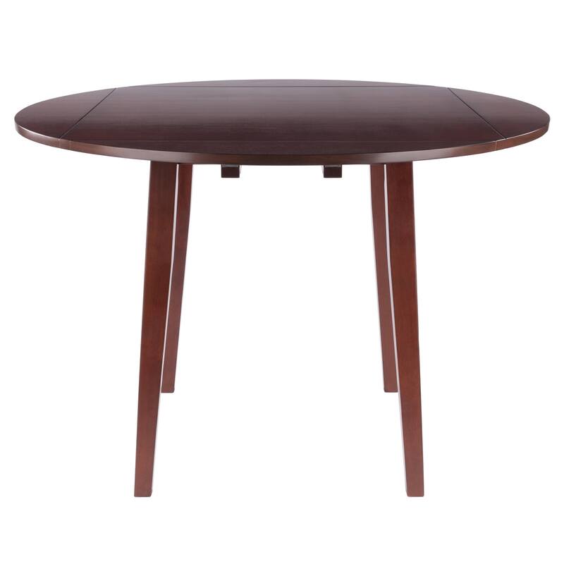 Dawson Round Dining Table, Quad Drop Leaf, Walnut
