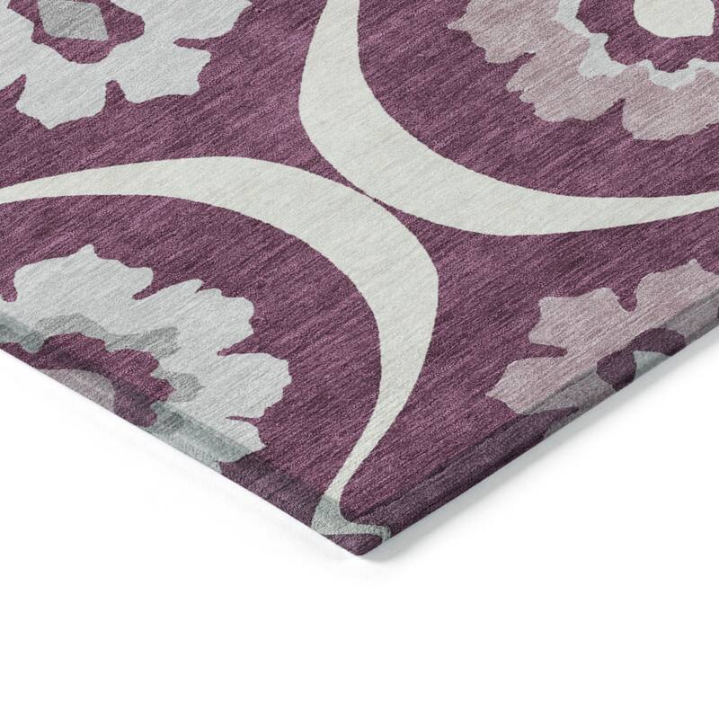 HomeRoots Medallion Transitional Rectangle Outdoor Rug