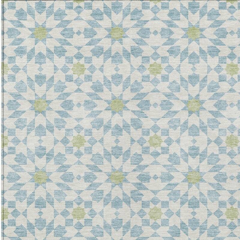 HomeRoots Floral Medallion Transitional Rectangle Outdoor Rug