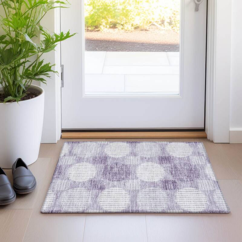 Premium Washable Super Soft Modern Pop Mayfield Rug - Purple - 1'8" x 2'6"