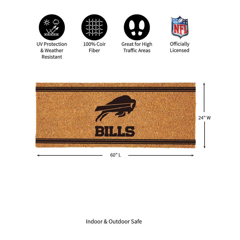 Buffalo Bills Monochrome Indoor/Outdoor Coir Door Mat