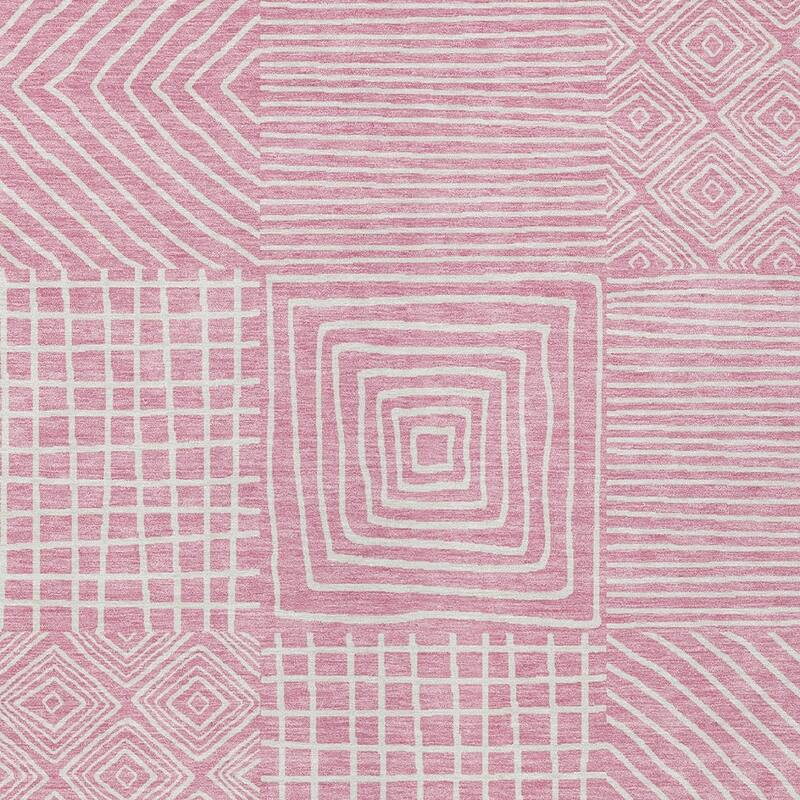 HomeRoots Geometric Transitional Rectangle Outdoor Rug