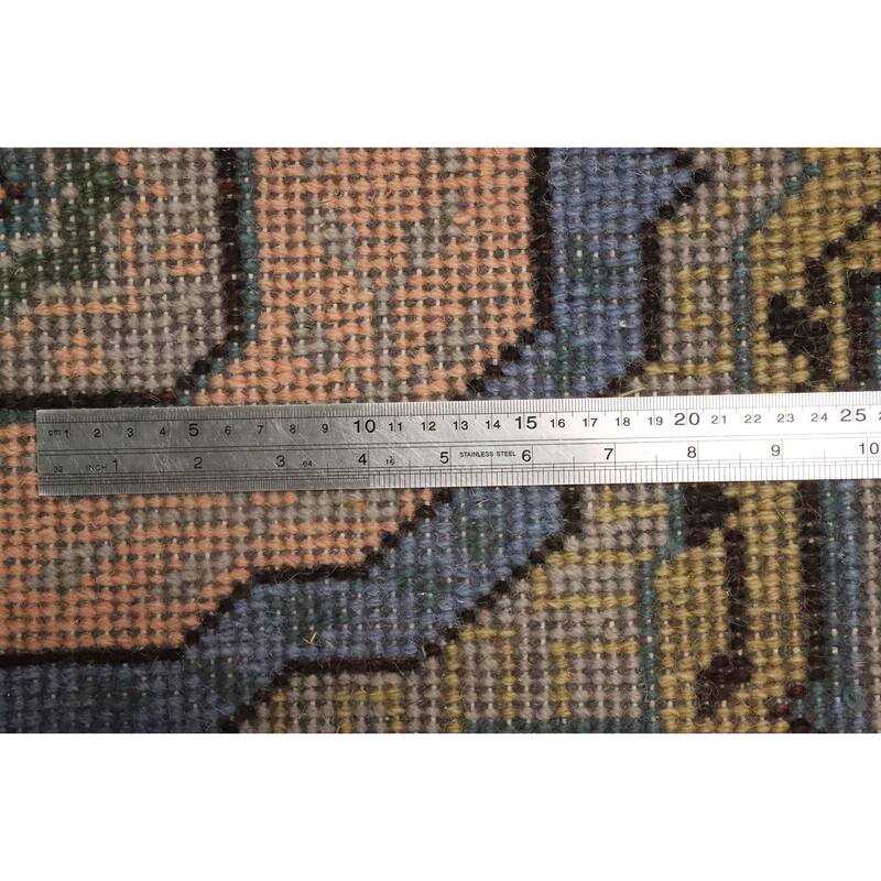 Hand Knotted Oriental 100% Wool Carpet Traditional Geometric Beige & Ivories Kazak Runner Rug - 8' 0'' X 2' 5''