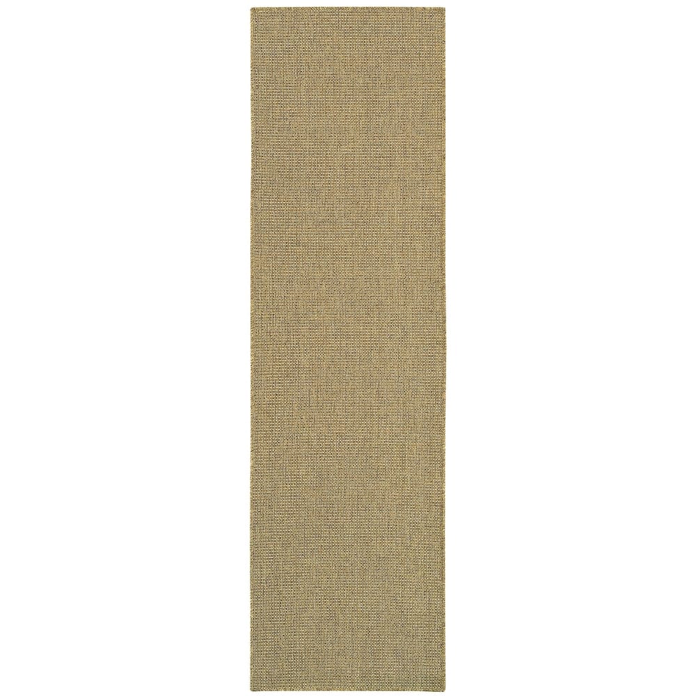 Style Haven Veranda Solid Tan Indoor-Outdoor Area Rug
